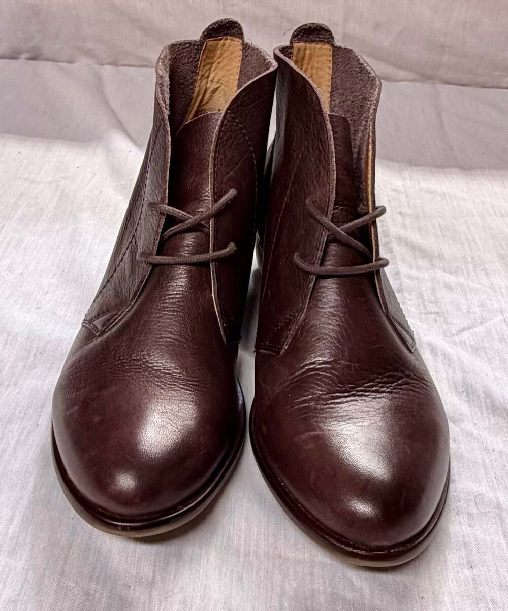 Latigo Isaac Lace-Up Brown Leather Ankle Booties